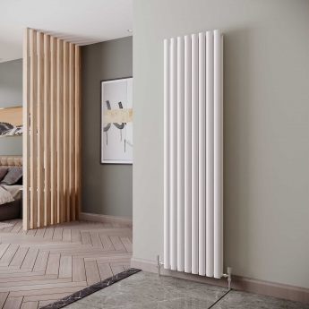Reina Neva Designer Radiator 1800mm H x 472mm W Double White