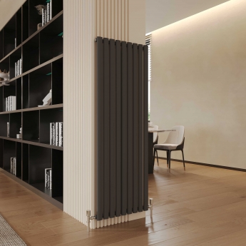 Reina Neva Designer Radiator 1500mm H x 531mm W Single Anthracite