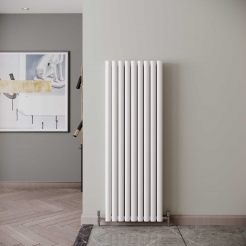 Reina Neva Designer Radiator 1500mm H x 531mm W Double White