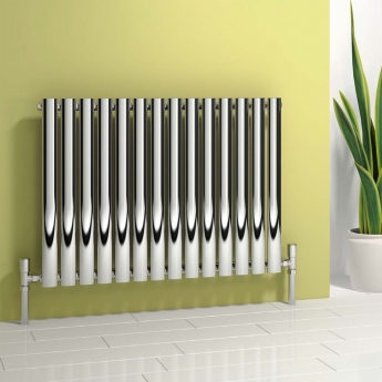 Reina Neva Designer Radiator 550mm H x 1180mm W Single Chrome