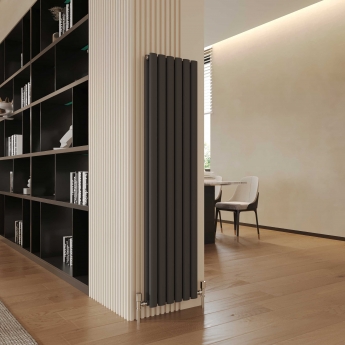 Reina Neva Designer Radiator 1500mm H x 354mm W Double Anthracite