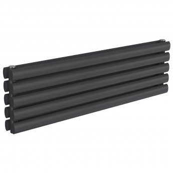 Reina Nevah Double Designer Horizontal Radiator 295mm H x 1000mm W Anthracite