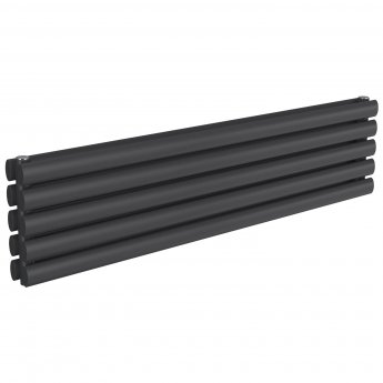 Reina Nevah Double Designer Horizontal Radiator 295mm H x 1200mm W Anthracite