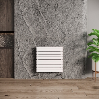 Reina Nevah Double Designer Horizontal Radiator 590mm H x 600mm W White