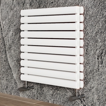 Reina Nevah Double Designer Horizontal Radiator 590mm H x 600mm W White