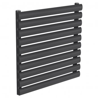 Reina Nevah Single Designer Horizontal Radiator 590mm H x 600mm W Anthracite