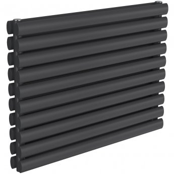 Reina Nevah Double Designer Horizontal Radiator 590mm H x 800mm W Anthracite