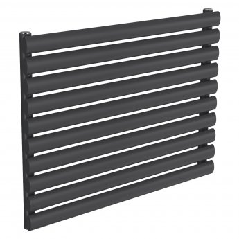 Reina Nevah Single Designer Horizontal Radiator 590mm H x 800mm W Anthracite