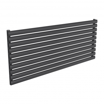Reina Nevah Single Designer Horizontal Radiator 590mm H x 1400mm W Anthracite