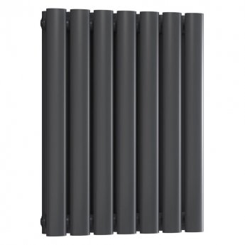Reina Neval Double Horizontal Aluminium Radiator 600mm H x 404mm W Anthracite
