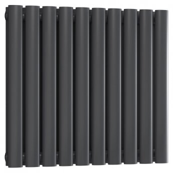 Reina Neval Double Horizontal Aluminium Radiator 600mm H x 581mm W Anthracite