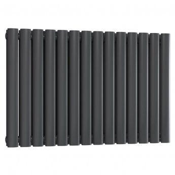 Reina Neval Double Horizontal Aluminium Radiator 600mm H x 817mm W Anthracite