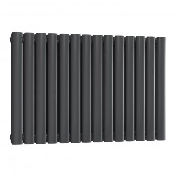Reina Neval Single Horizontal Aluminium Radiator 600mm H x 817mm W Anthracite