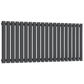 Reina Neval Single Horizontal Aluminium Radiator 600mm H x 1171mm W Anthracite