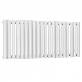 Reina Neval Single Horizontal Aluminium Radiator 600mm H x 1171mm W White | Product Image