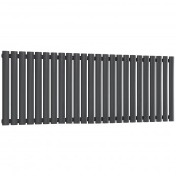 Reina Neval Single Horizontal Aluminium Radiator 600mm H x 1407mm W Anthracite