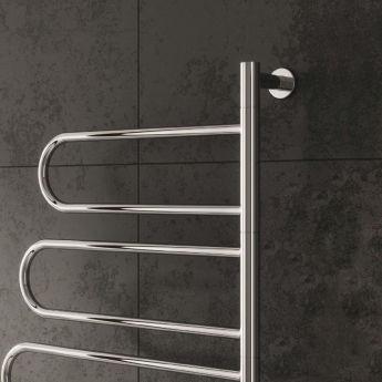 Reina Orne Dry Electric Designer Heated Towel Rail 750mm H x 550mm W Polished | Product Image
