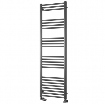Reina Ottone Brushed Gun Metal Designer Heated Ladder Towel Rail
