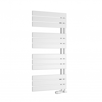 Reina Pettino Flat Panel Heated Towel Rail 1124mm H x 550mm W - White