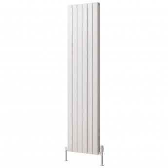Reina Piatto Double Vertical Aluminium Radiator 1800mm H x 445mm W - White | Product Image