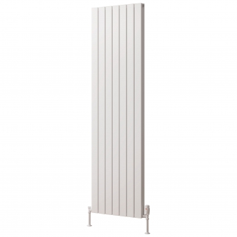 Reina Piatto Double Vertical Aluminium Radiator 1800mm H x 520mm W - White | Product Image