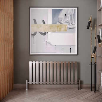 Reina Pienza Designer Horizontal Radiator 550mm H x 1165mm W Chrome