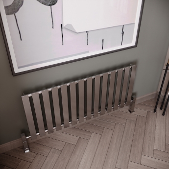 Reina Pienza Designer Horizontal Radiator 550mm H x 1165mm W Chrome
