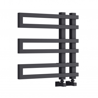 Reina Pietra Designer Heated Towel Rail 530mm H x 530mm W - Anthracite | Product Image