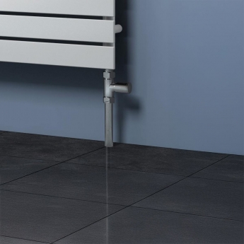 Reina Portland Straight Radiator Valves Pair 15mm - Chrome