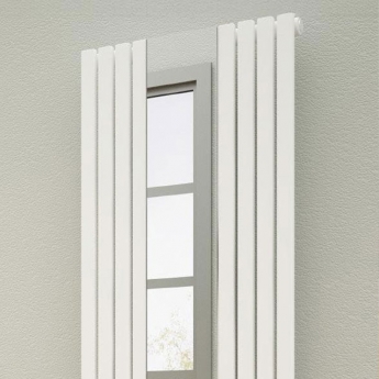 Reina Reflect Mirrored Designer Vertical Radiator 1800mm H x 445mm W White/Mirror