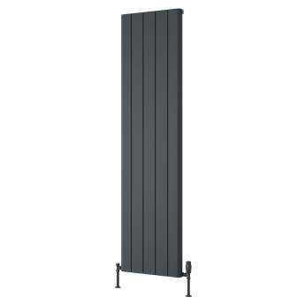 Reina Resia Vertical Aluminium Radiator 1800mm H x 470mm W - Anthracite | Product Image