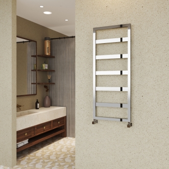 Reina Rezzo Designer Heated Towel Rail 1100mm H x 450mm W Chrome