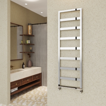 Reina Rezzo Designer Heated Towel Rail 1460mm H x 450mm W Chrome