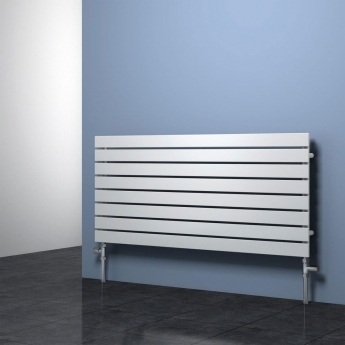 Reina Rione Single Designer Horizontal Radiator 550mm H x 1200mm W White