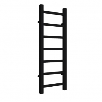 Reina Serena Square Tube Heated Towel Rail 800mm H x 300mm W Black | Product Image
