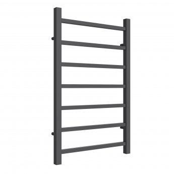 Reina Serena Square Tube Heated Towel Rail 800mm H x 500mm W Anthracite