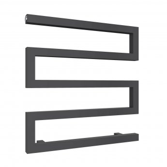 Reina Serpe Designer Heated Towel Rail 510mm H x 500mm W Anthracite | Product Image