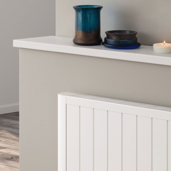 Reina Serre Electric Horizontal Aluminium White Radiator