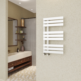 Reina Sesia Designer Heated Towel Rail 860mm H x 500mm W Chrome