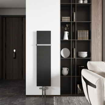 Reina Slimline Vertical Designer Radiator 1170mm H x 300mm W Textured Matt Anthracite
