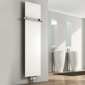 Reina Slimline Vertical Designer Radiator 770mm H x 300mm W Textured Matt White