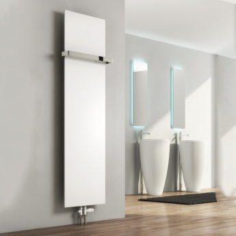 Reina Slimline Vertical Designer Radiator 1170mm H x 400mm W Textured Matt White