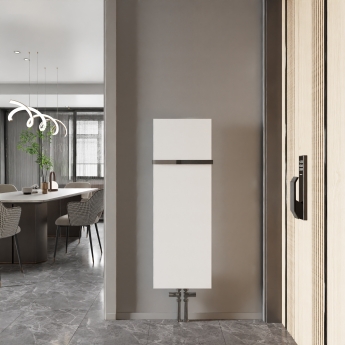 Reina Slimline Vertical Designer Radiator 1170mm H x 400mm W Textured Matt White