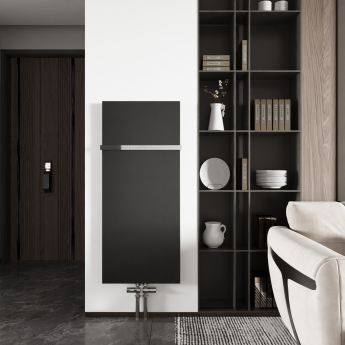 Reina Slimline Vertical Designer Radiator 1170mm H x 500mm W Textured Matt Anthracite