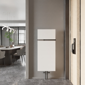 Reina Slimline Vertical Designer Radiator 1170mm H x 500mm W Textured Matt White