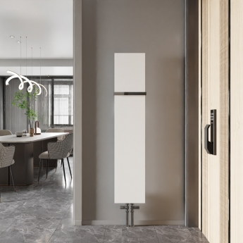 Reina Slimline Vertical Designer Radiator 1470mm H x 300mm W Textured Matt White