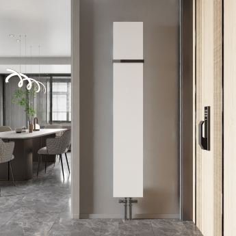 Reina Slimline Vertical Designer Radiator 1770mm H x 300mm W Textured Matt White
