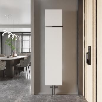 Reina Slimline Vertical Designer Radiator 1770mm H x 400mm W Textured Matt White