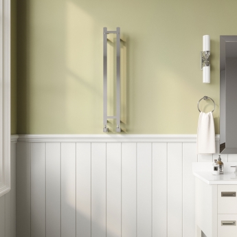 Reina Todi Designer Heated Towel Rail 800mm H x 108mm W Chrome
