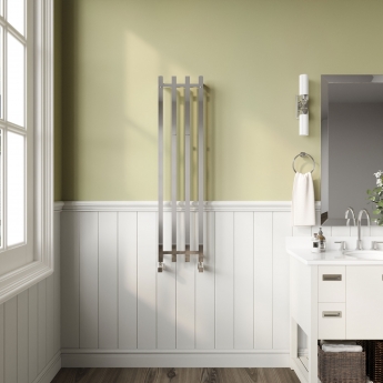 Reina Todi Designer Heated Towel Rail 1200mm H x 260mm W Chrome